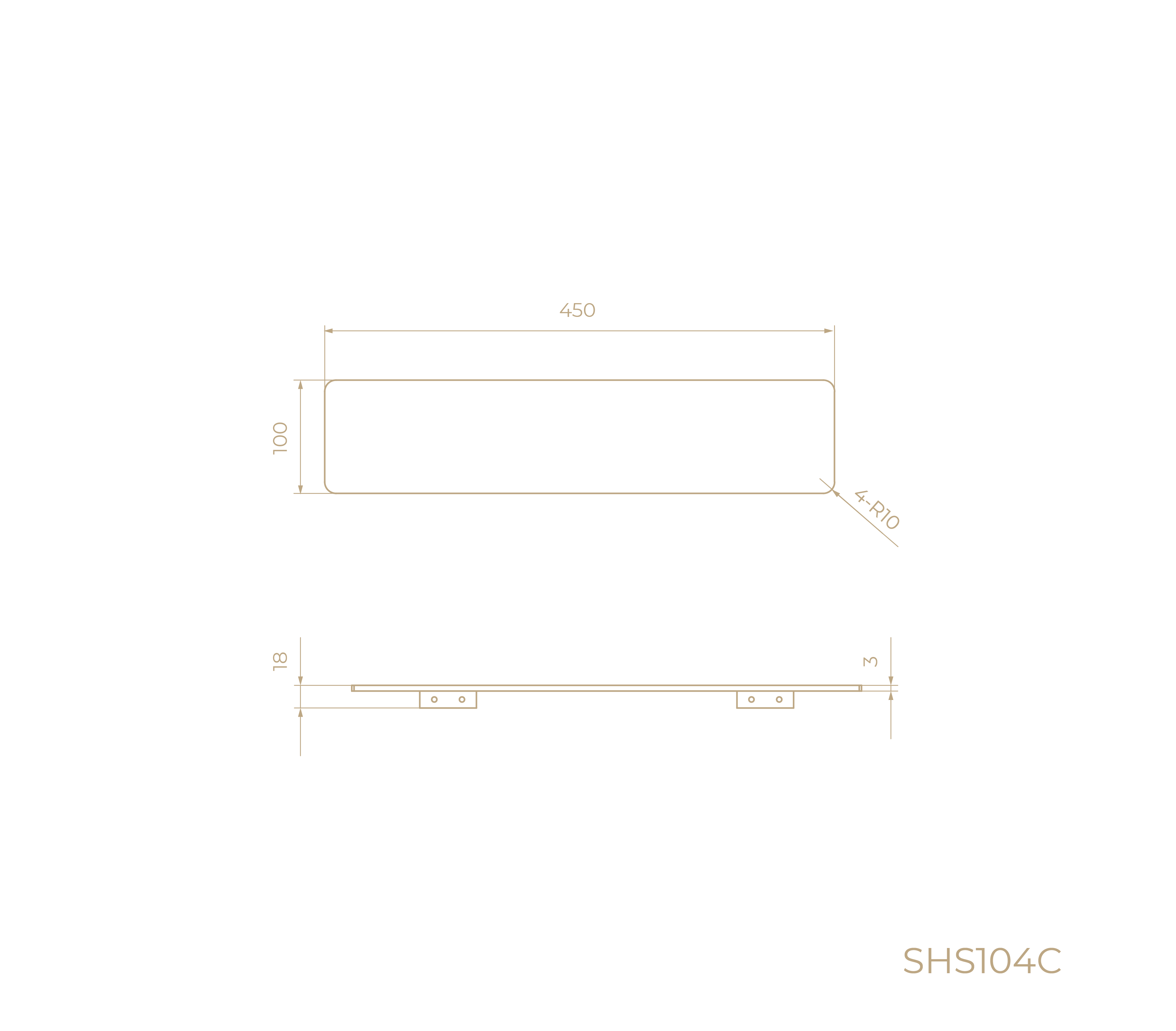 Полка для душа SHS104C